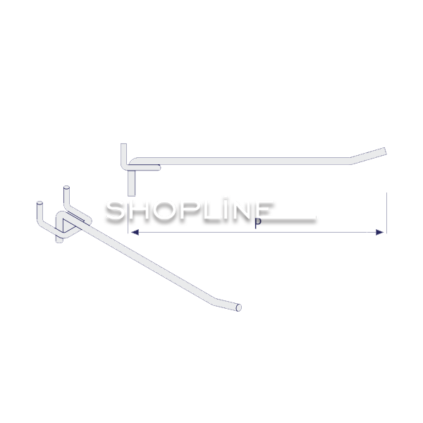 خطاف سلكي للوحة الخلفية المثقبة مع حامل الملصق