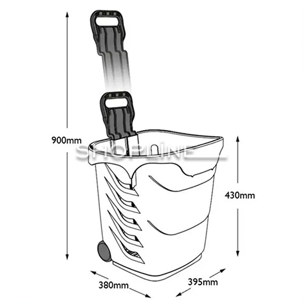 سلة تسوق دوارة من إيزي شوبر (سعة 38 لترًا)