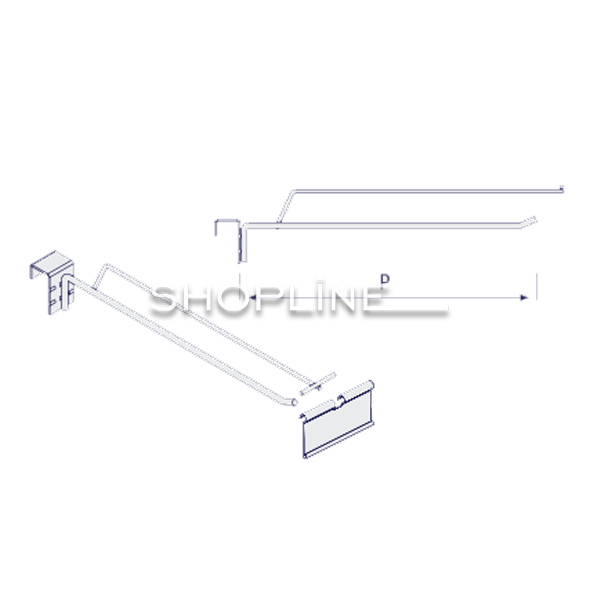 خطاف سلكي للقضيب الخلفي مع حامل ملصق