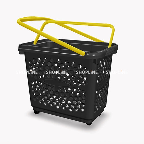 55 Liter Basket on Wheels Black body