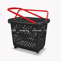 55 Liter Basket on Wheels Black body