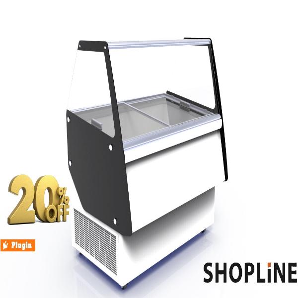 Ice Cream Display Freezer ATHENA 9 Premium Scoop