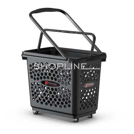 55 Liter Basket on Wheels Black body