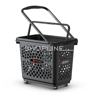 55 Liter Basket on Wheels Black body