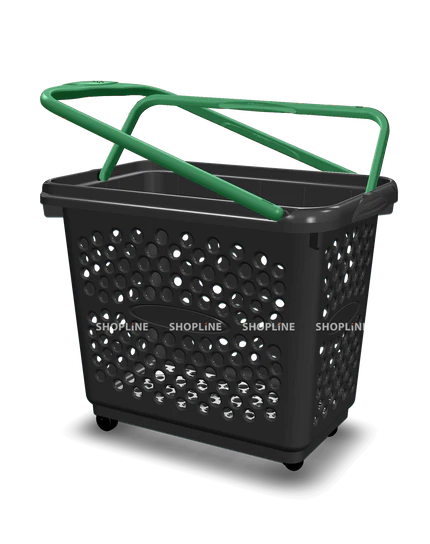 55 Liter Basket on Wheels Black body