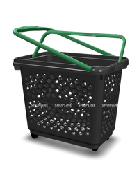 55 Liter Basket on Wheels Black body