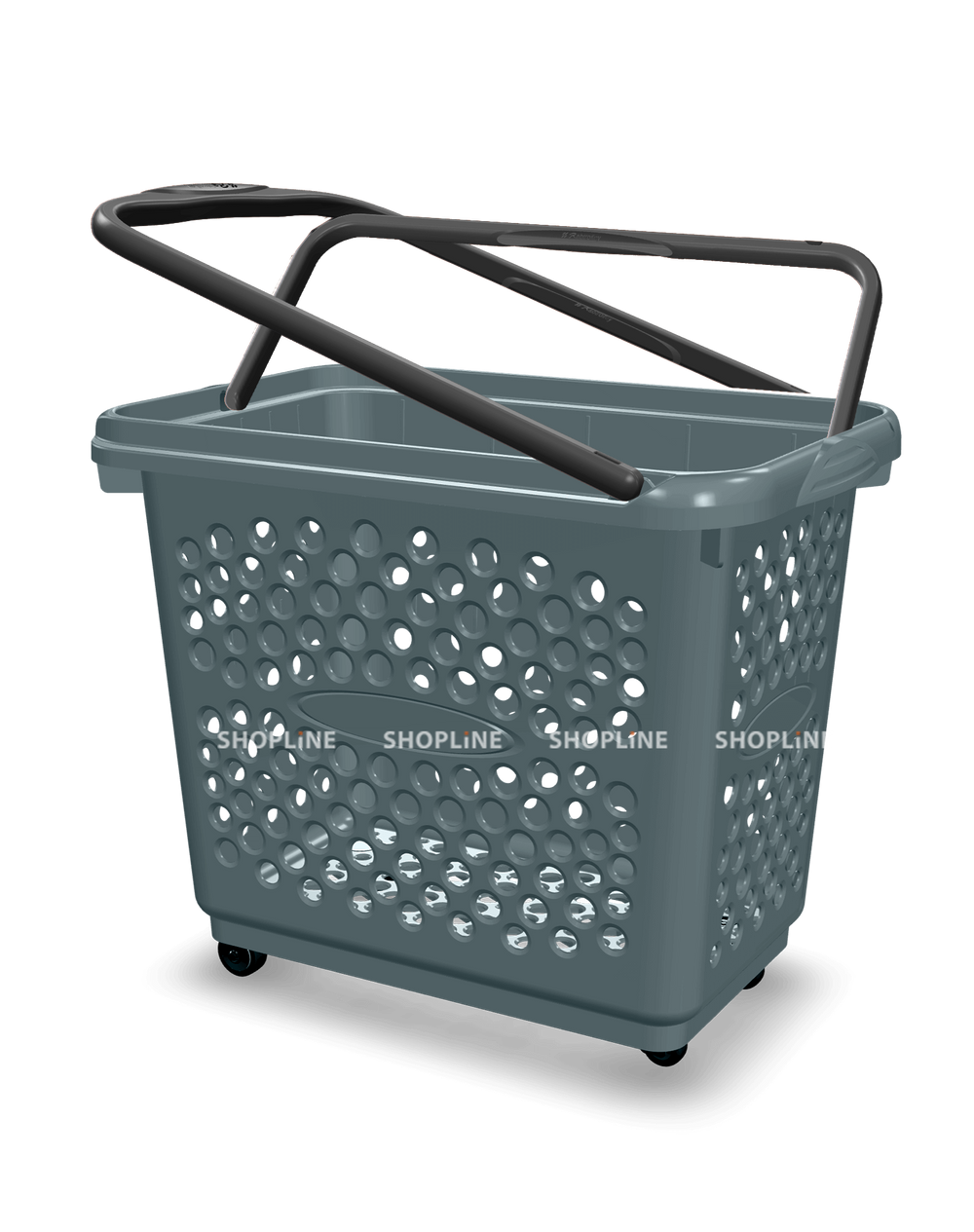 55 Liter Basket on Wheels Gray body - Save the Sea