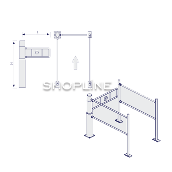 Electronic Single Door Access Gate