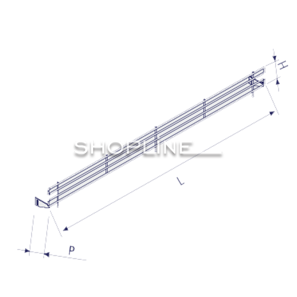 Front Grill for Wire Shelf H: 80 mm