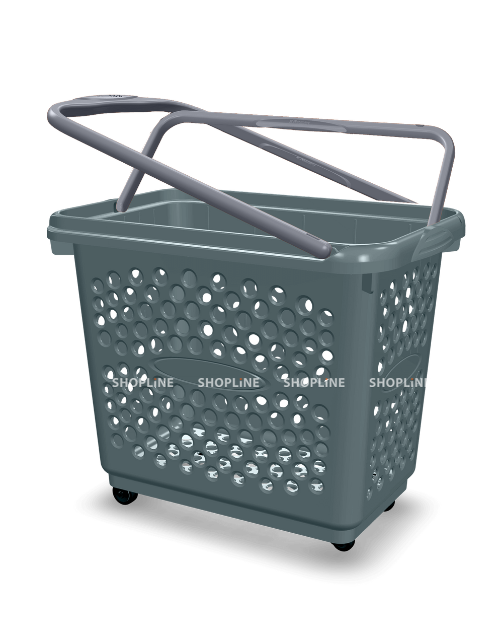 55 Liter Basket on Wheels Gray body - Save the Sea
