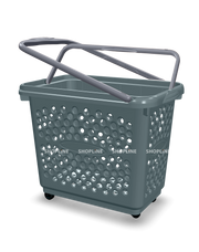 55 Liter Basket on Wheels Gray body - Save the Sea