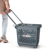 55 Liter Basket on Wheels Gray body - Save the Sea