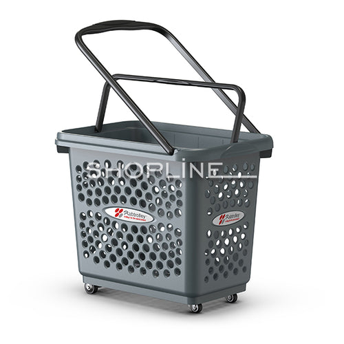 55 Liter Basket on Wheels Gray body - Save the Sea