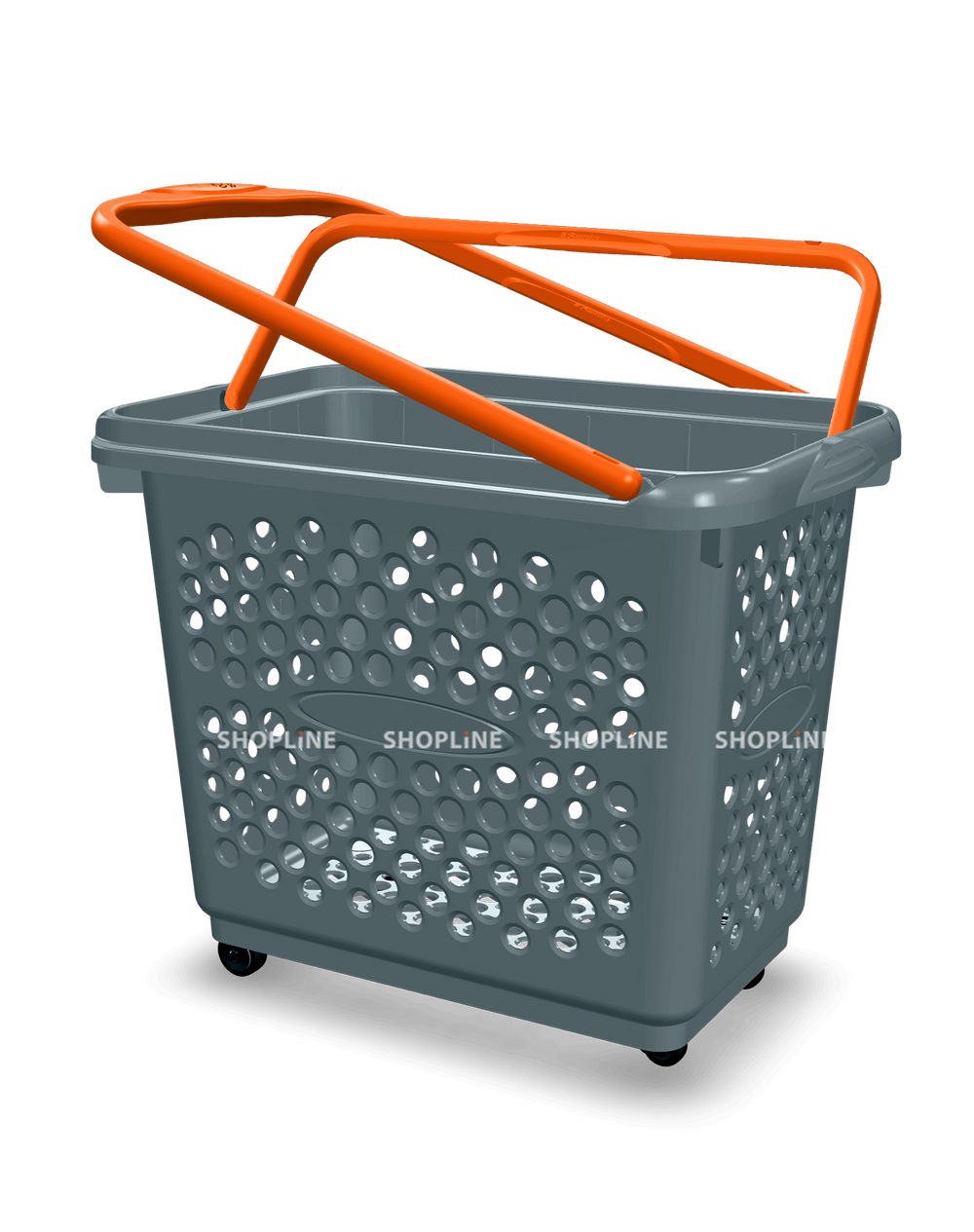 55 Liter Basket on Wheels Gray body - Save the Sea