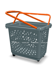 55 Liter Basket on Wheels Gray body - Save the Sea
