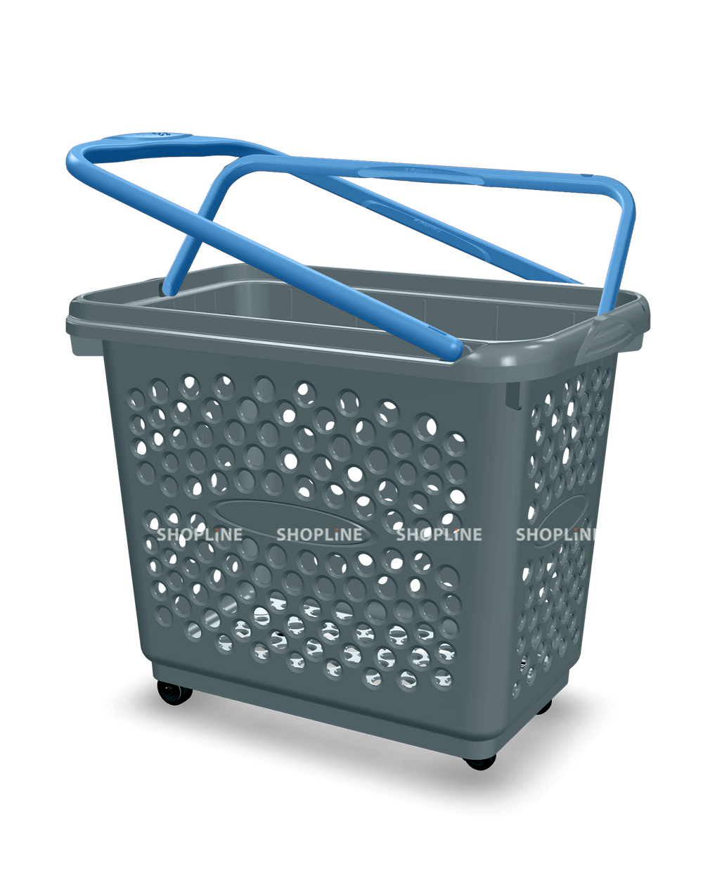55 Liter Basket on Wheels Gray body - Save the Sea