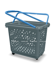 55 Liter Basket on Wheels Gray body - Save the Sea