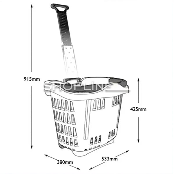 Genslide Rolling Shopping Basket (43 ltr capacity)