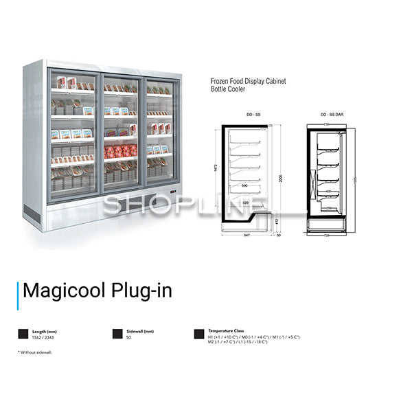 Glass Door Freezer Magicool - plug-in