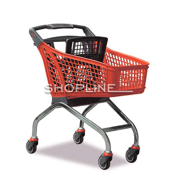 Plastic Market Trolley (Metal Case) With Baby Seat 100LT