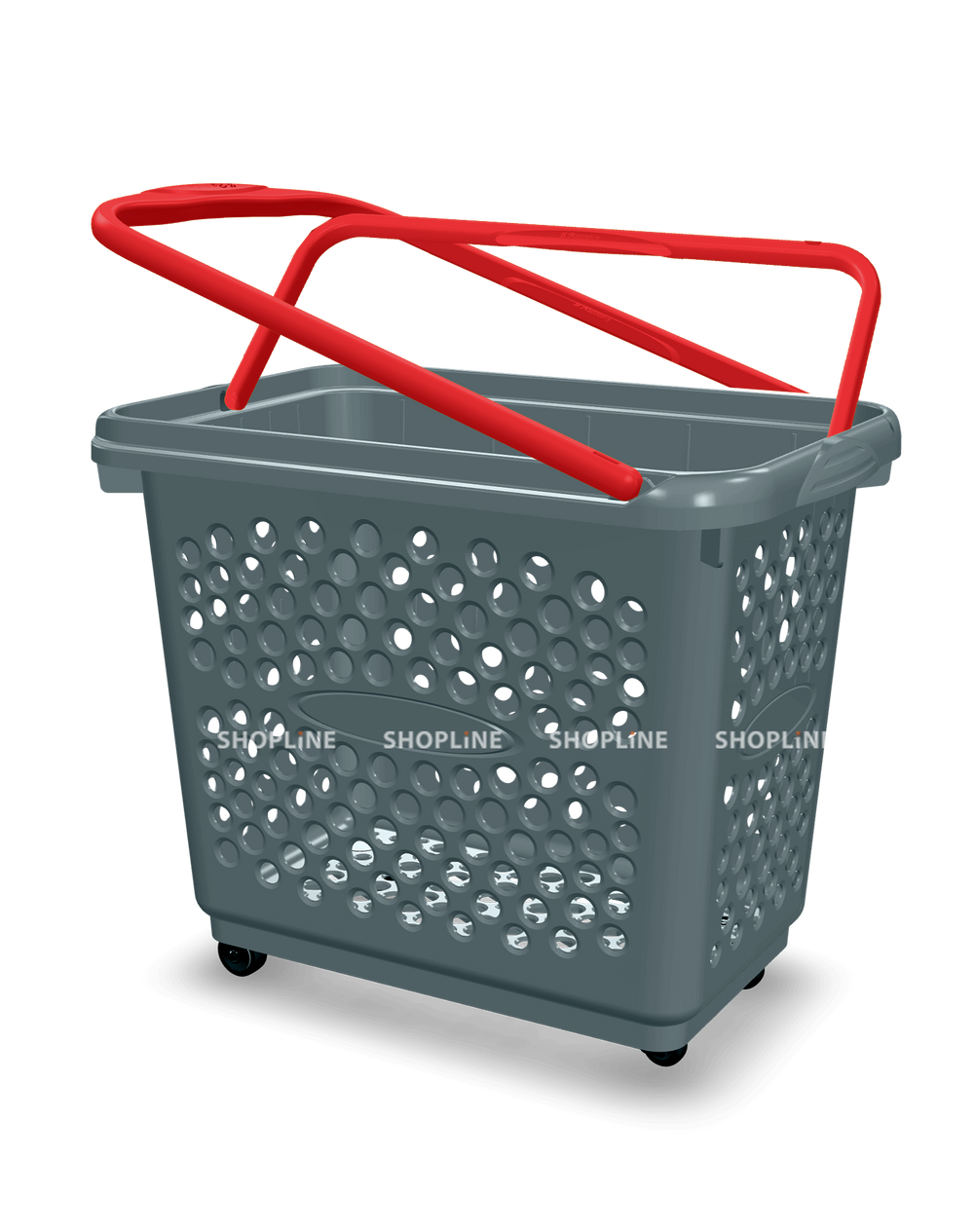 55 Liter Basket on Wheels Gray body - Save the Sea