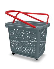 55 Liter Basket on Wheels Gray body - Save the Sea