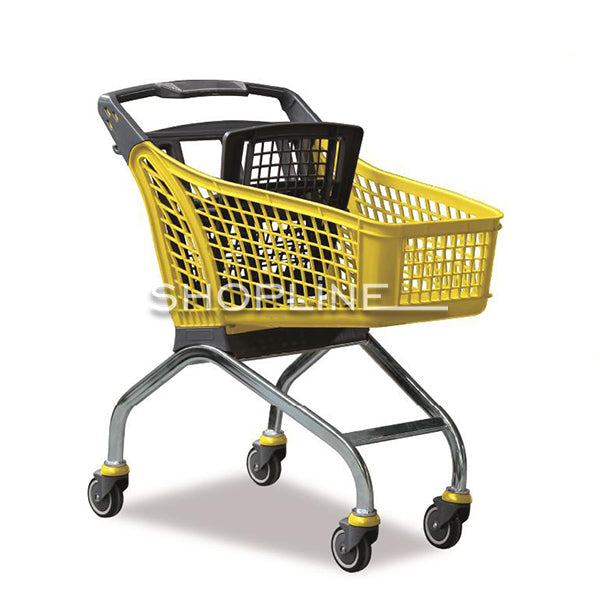 Plastic Market Trolley (Metal Case) With Baby Seat 100LT