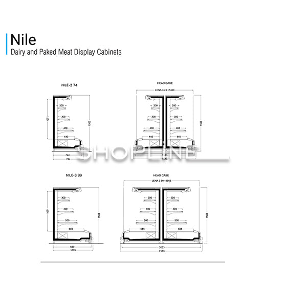 Semi Vertical Cabinet Nile - Remote (Lighting Included)