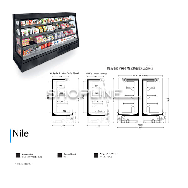 Semi Vertical Cabinet Nile - Plug in (Lighting Included)