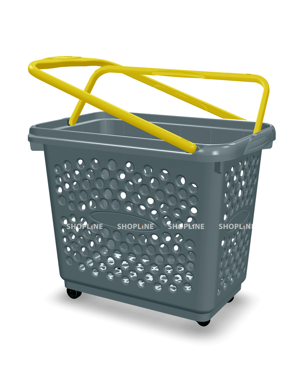 55 Liter Basket on Wheels Gray body - Save the Sea