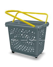 55 Liter Basket on Wheels Gray body - Save the Sea